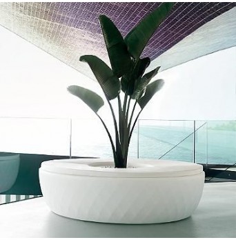 Moderná lavička s kvetináčom Vases Island